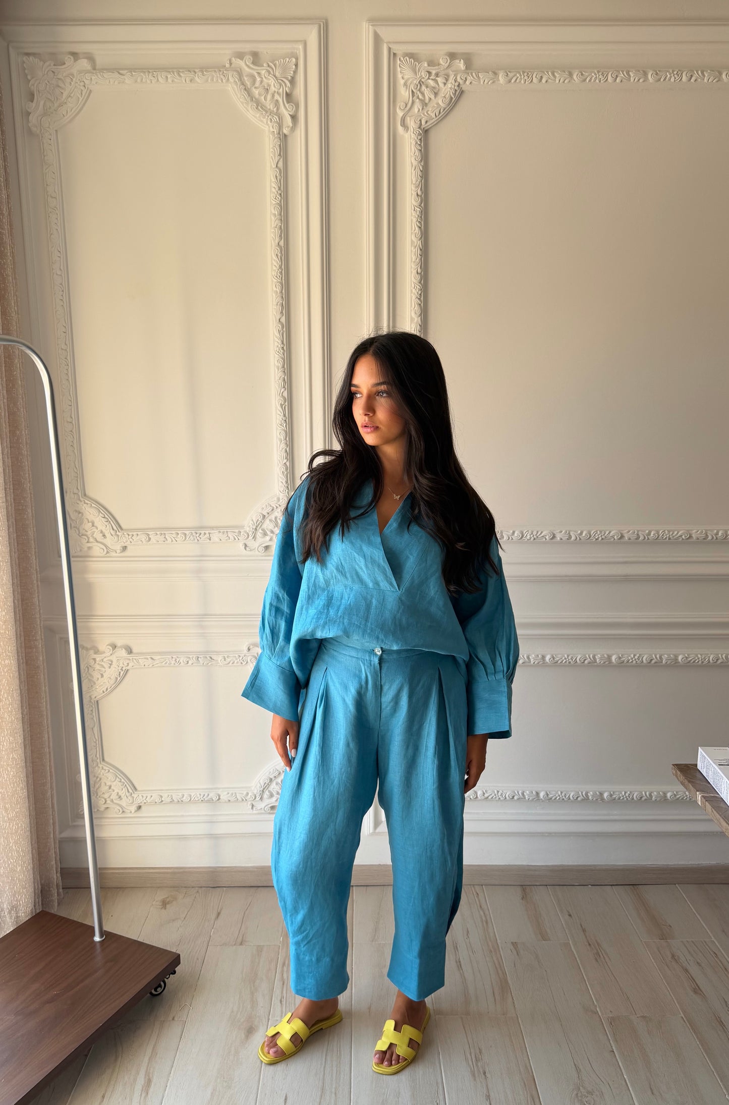 Ensemble 100% lin [ bleue ]